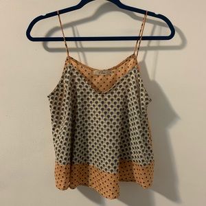 Orange and white pattern tank top